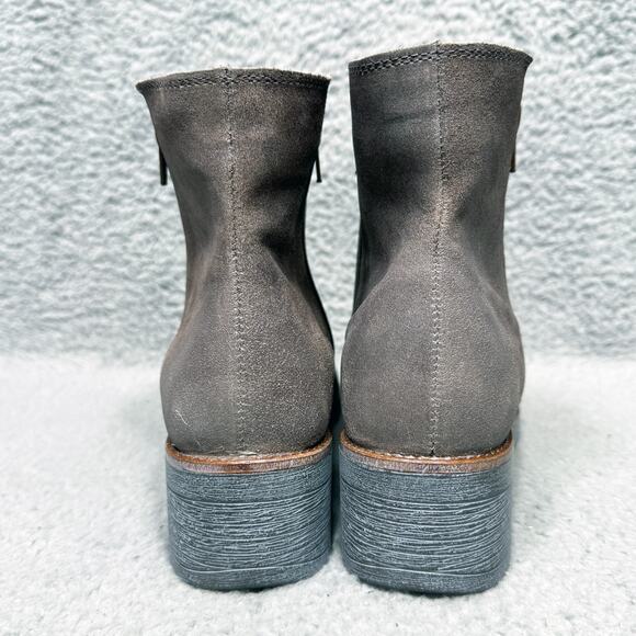 Naot Wander Womens Size 11 Ankle Boots Taupe Gray Suede Double Zip - Picture 4 of 9